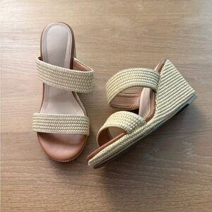 Woven Espadrille Wedge Sandals - Size 9